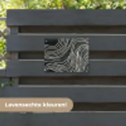 Lijnen - Patroon - Abstract - Wit tuinposter los doek klein -sfeer3