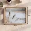 Riet - Meer - Winter - Natuur - Sneeuw - Beige Dienblad Rechthoek middel -USP_Formaat