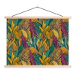 Tropische - Botanisch - Patroon - Kleurrijk - Exotisch textielposter latten blank klein 122 -3d