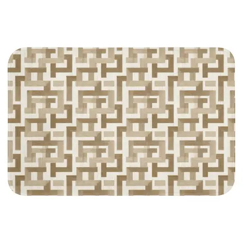 Geometrisch - Retro - Bruin WCmat klein 1009 -3d
