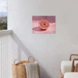 Grapefruit - Roze - Disco - Shiny tuinposter los doek klein -sfeer8