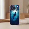 Walvis - Vissen - Donkerblauw Telefoonhoesje iPhone 17 Pro klein -sfeer2