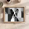 Buldog - Zwart - Abstract - Vlakken Dienblad Rechthoek middel -USP_Formaat