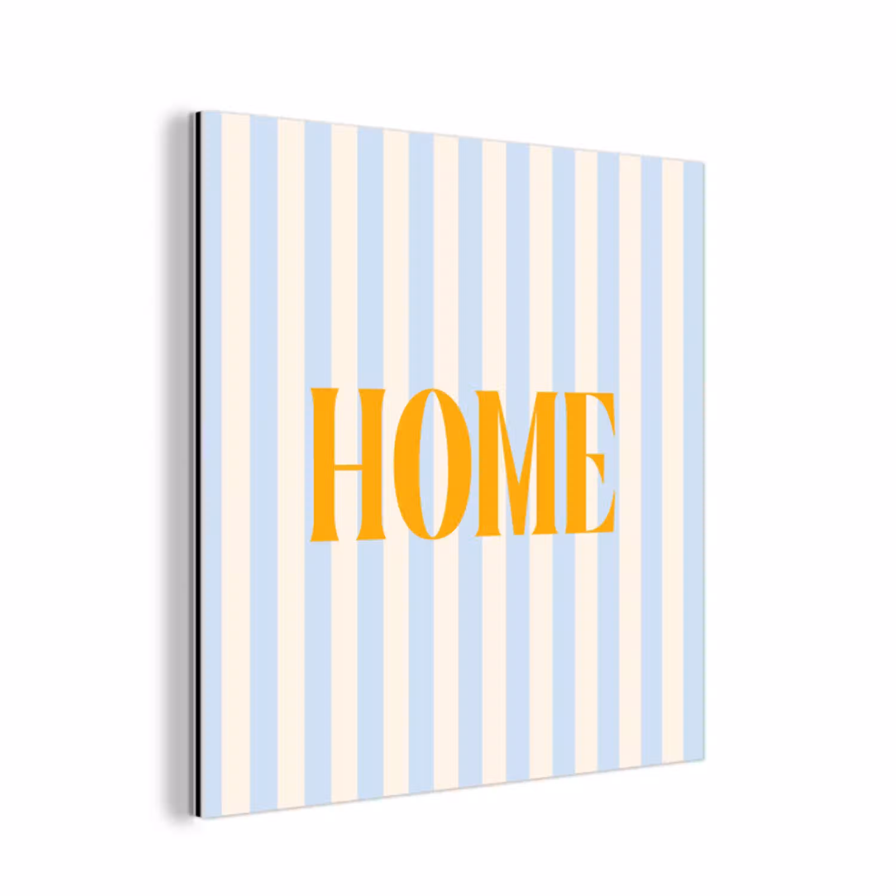 Oranje - Blauw - Strepen - Home aluminium wit klein -3d