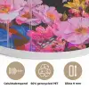 Kleurrijk - Bloemen - Vrouw - Zon Akoestische PET Vilt - Rond klein -closeup_NL