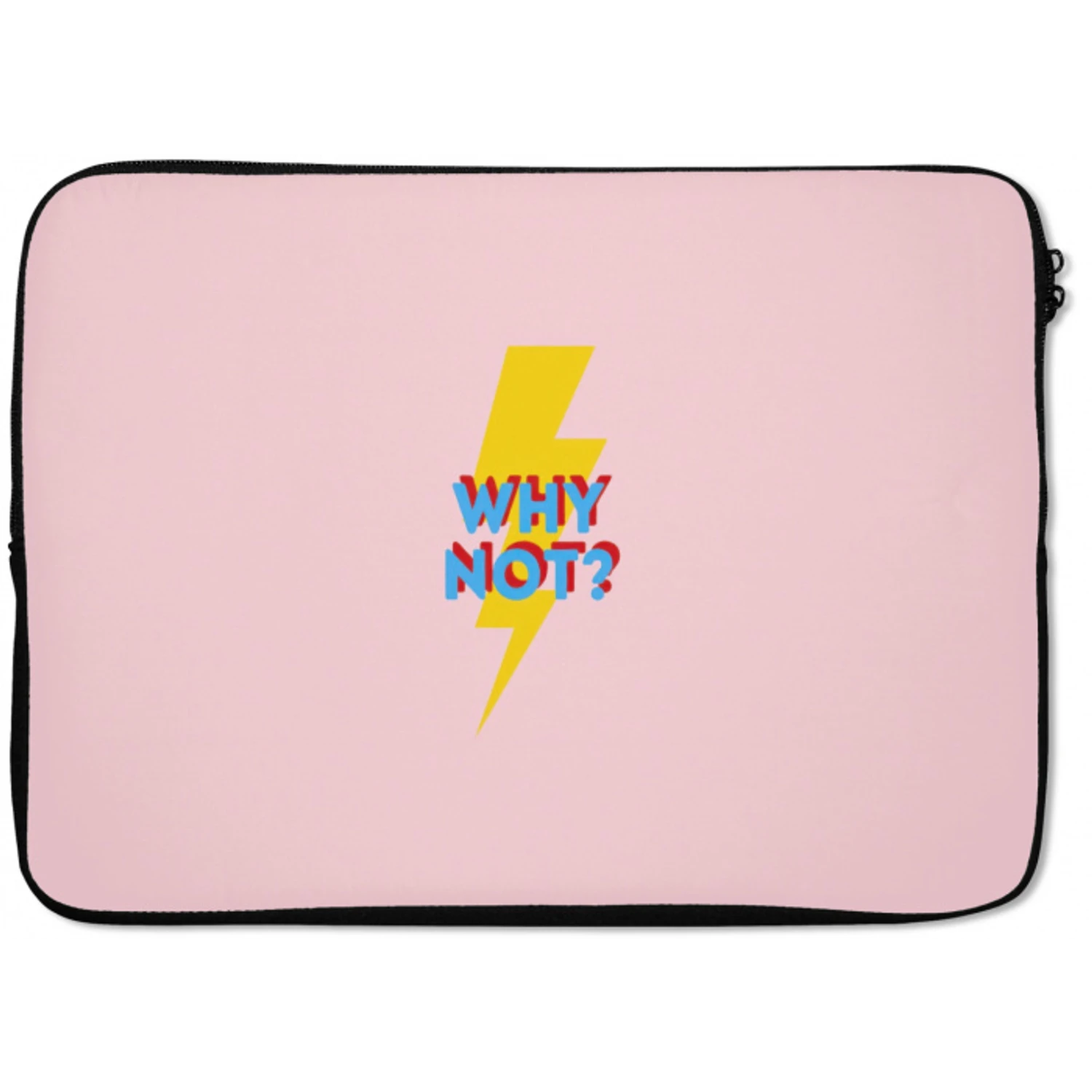 Why not - Bliksem - Roze laptophoes neopreen klein -zkaufland3dotto