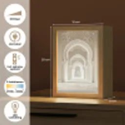 Moskee - Architectuur - Ramadan - Islamitische Light Box met kabel (Tafellamp) klein -USP_NL