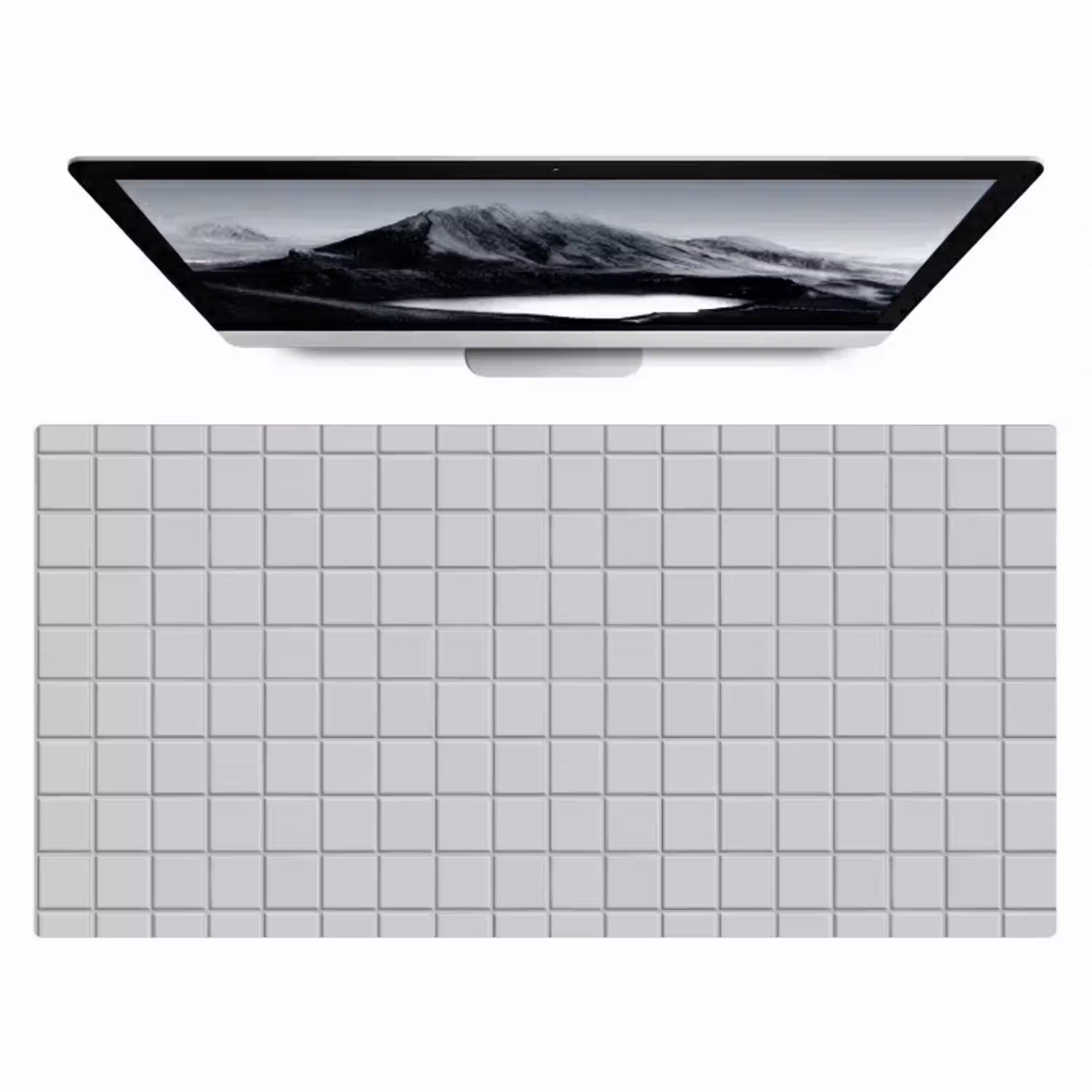 Patroon - Tegels - Licht - Grijs Muismat XXL klein 681 -zzz3d