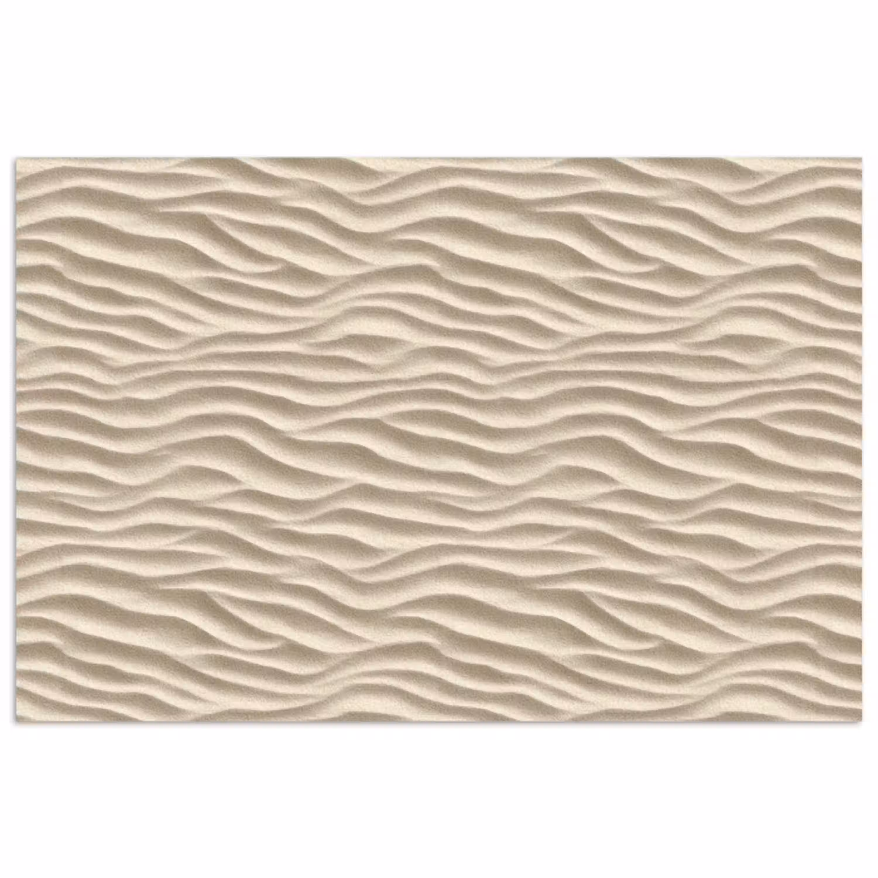 Zand - Golven - Beige poster papier klein 62 -3d