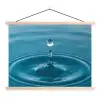 Waterdruppel - Water - Oppervlakte textielposter latten blank klein -3d