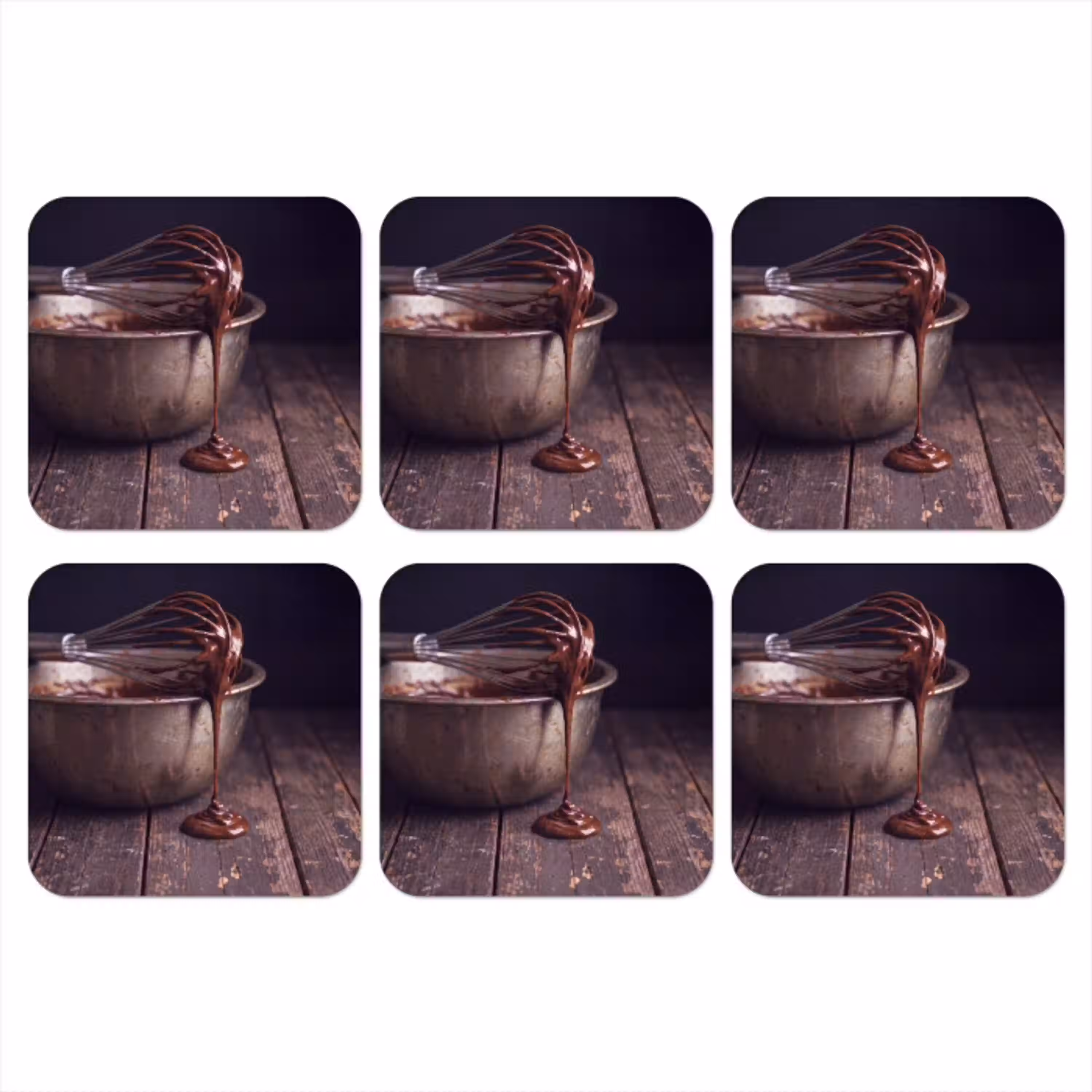Chocolade - Beslag - Eten onderzetter kurk middel -3d