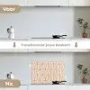 Geometrisch - Patroon - Beige keuken achterwand spatscherm klein 900 -voor_na_NL