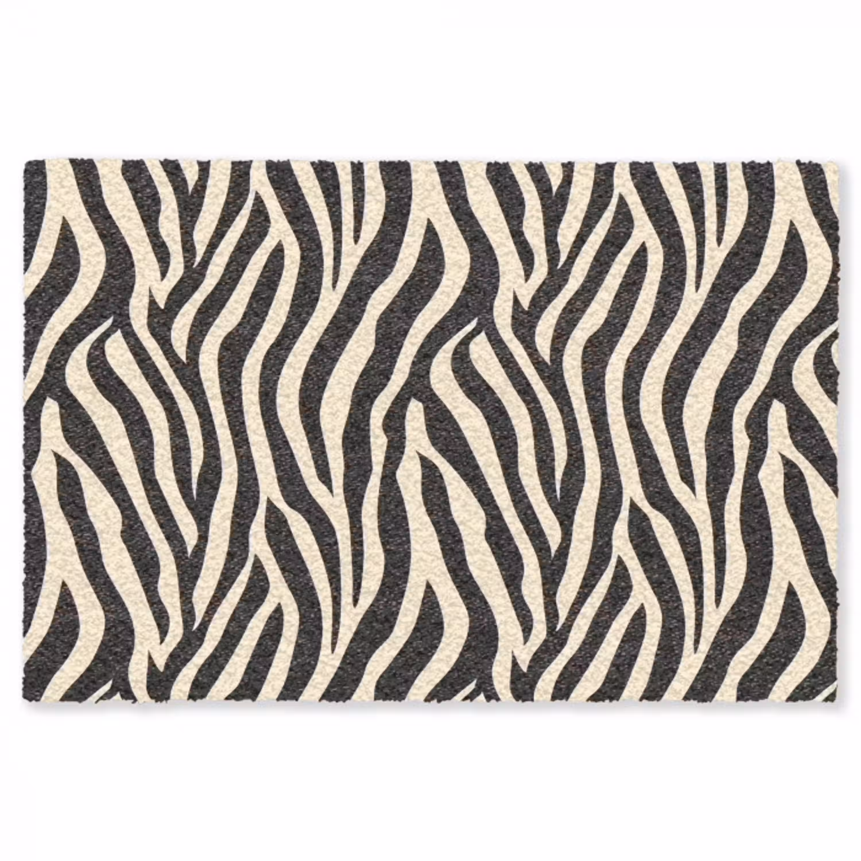 Zebra - Print - Klassiek - Zwart Vloerkleed Rechthoek klein 1091 -3d