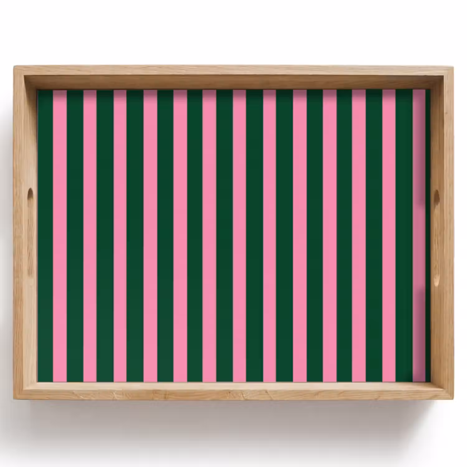 Tablett - Vertikale Streifen - Grün - Rosa