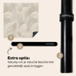 Lijnen - Waaier - Beige Inductie beschermer vinyl 3mm middel 274 -zzzzzzz-induclip_NL