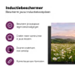 Madelief - Veld - Heuvels - Groen Inductie beschermer vinyl 3mm klein -zzzzzzz-cc-usp