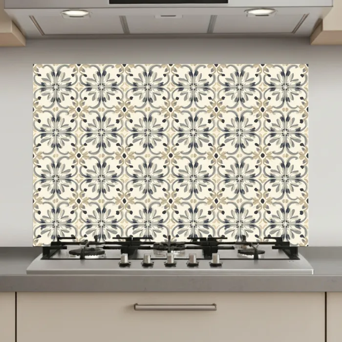 Floraal - Patroon - Kleurrijk keuken achterwand spatscherm klein 900 -3d_website