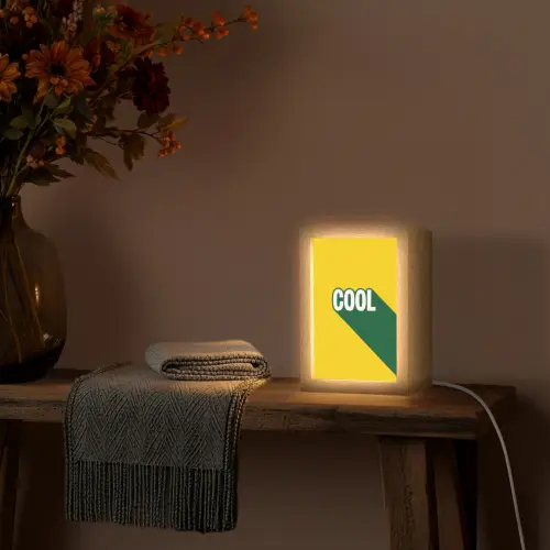 Cool - Geel - Groen Light Box met kabel (Tafellamp) klein -sfeer4