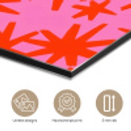 Modern - Sterren - Roze aluminium wit klein 46 -closeup_NL
