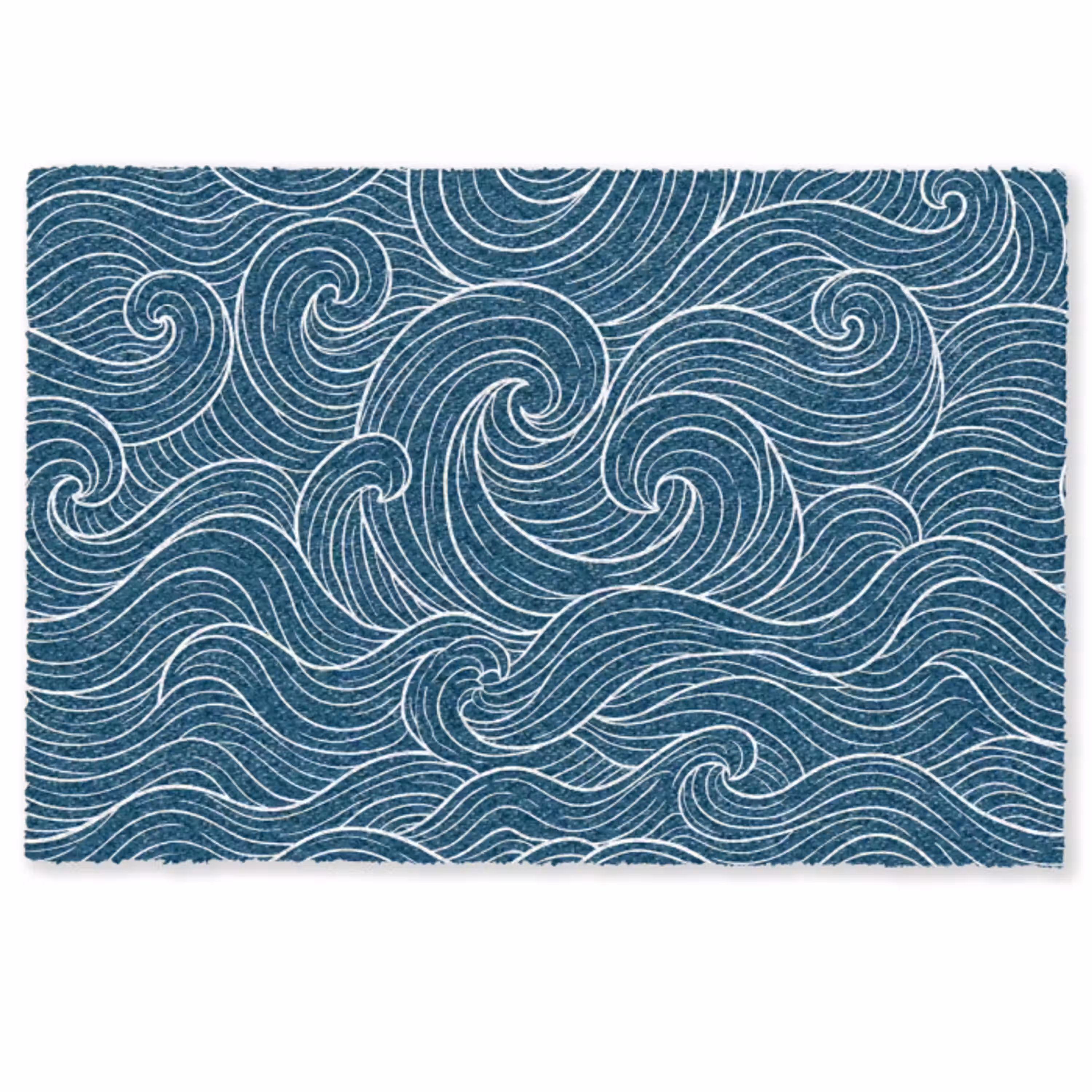 Golven - Spiraal - Water - Abstract - Blauw Deurmat klein -zkaufland3d
