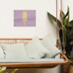 Beige - Ijsje - Spikkels tuinposter los doek klein -sfeer7