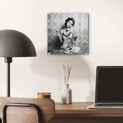 Chic - Vrouw - Zwart - Wit plexiglas 5mm klein -sfeer6