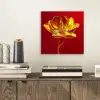 Bloem - Goud - Glazen aluminium wit klein -sfeer1