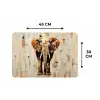 Olifant - Slurf - Mozaïek - Abstract Placemat vinyl groot -specs