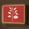 Silhouet - Bladeren - Tak Light Box met batterij (Wandlamp) middel -z3d_website
