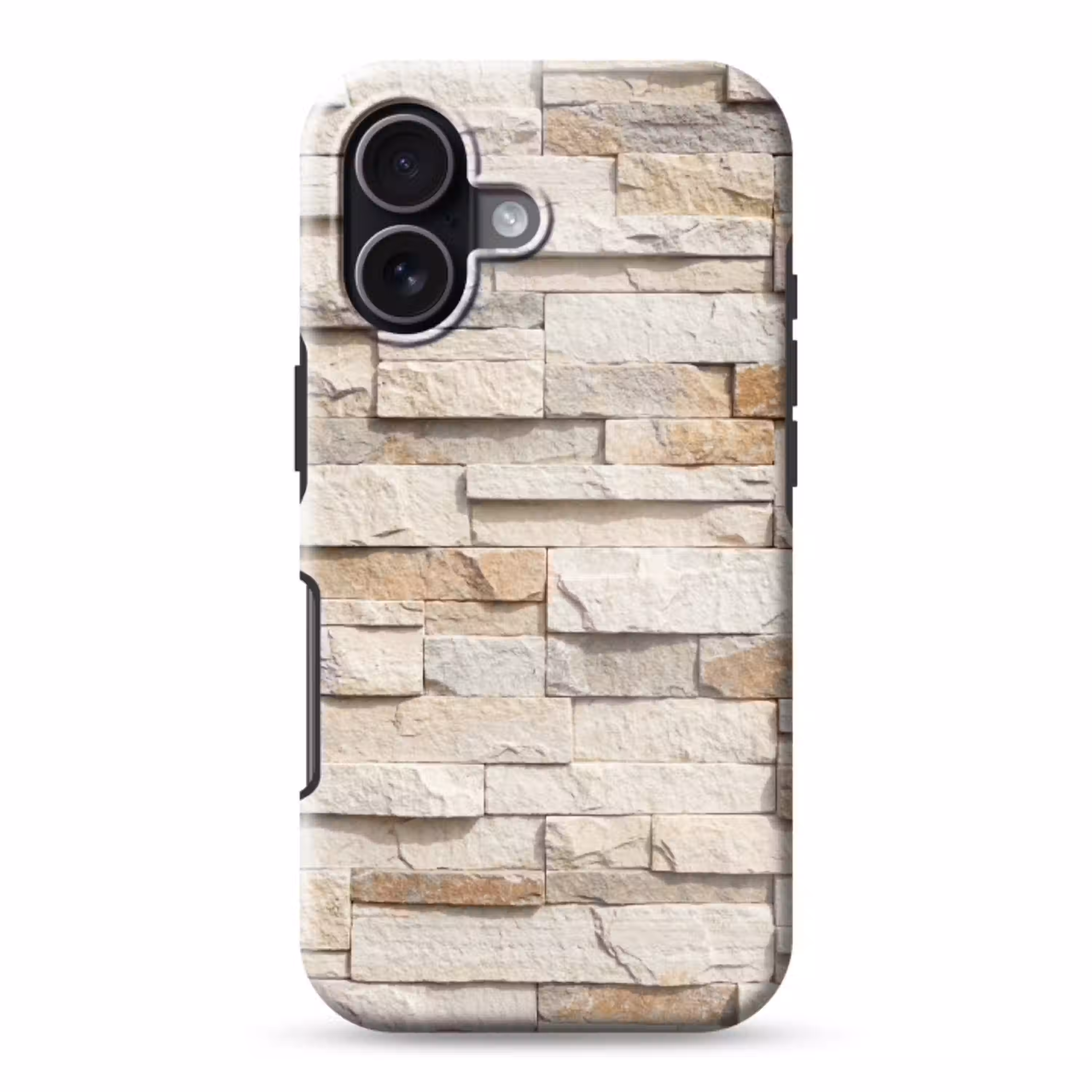 Steen - Muur - Textuur - Rustiek - Beige Toughcase MagSafe Apple iPhone 17 klein -3d