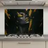 Gezicht - Vrouw - Verfspatten - Abstract keuken achterwand spatscherm klein -3d_website