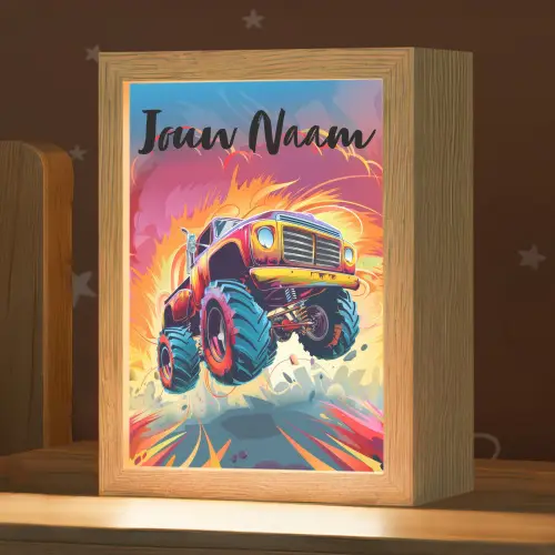 Monstertruck - Auto - Jongens - Kleurrijk Light Box met kabel (Kinderlampje) klein -zzz_3d_website