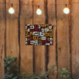 Abstract - Patroon - Rood tuinposter los doek klein -sfeer1