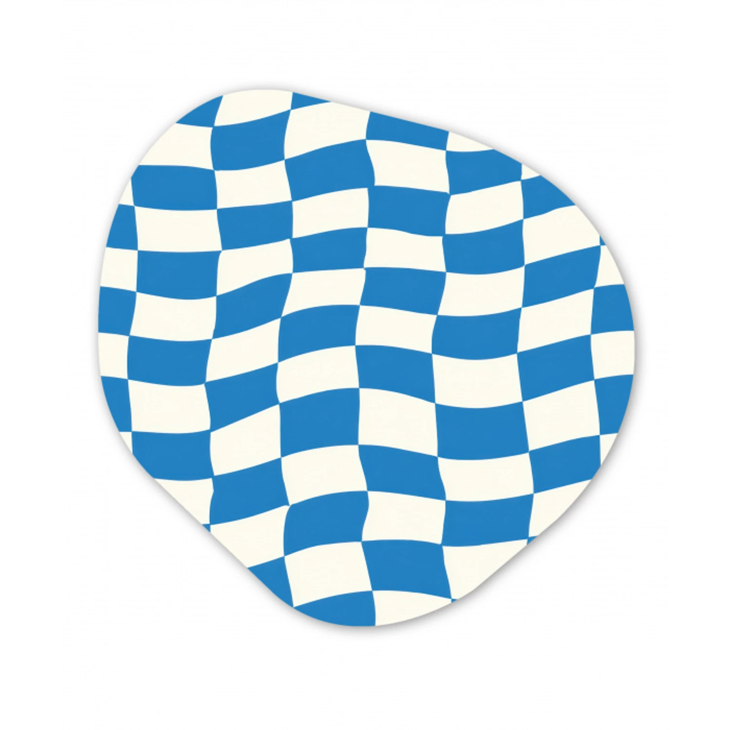 Golvend - Patroon - Blauw Wandcirkel Organisch Forex 3mm klein 629 -3d