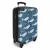 Walvis met golven patroon blauw NBS - Handbagage koffer - Kinderen Unisex middel -productfoto_3d