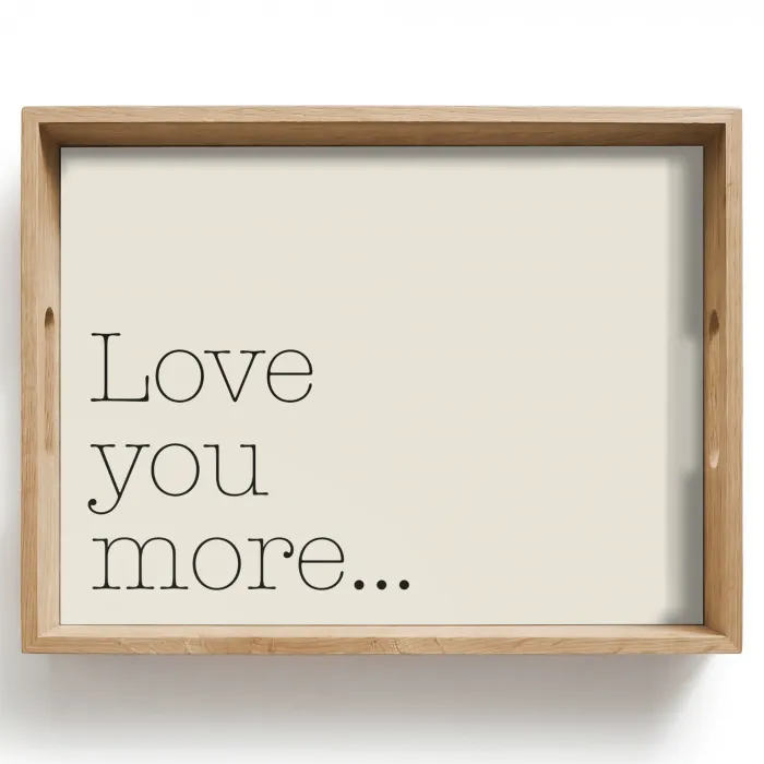 Minimalistisch - Love - Beige Dienblad Rechthoek middel -z3d_shopping