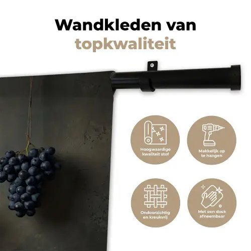 Druiven - Kleurrijk - Muur Wandkleed katoen klein -sfeer2