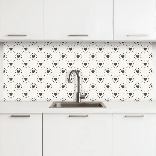 Geometrie - Lijn - Hart - Patroon keuken achterwand 2 middel 871 -3d