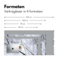 Roodborstje - Tak - Sneeuw - Winter - Levendig Muismat XXL klein -sfeer5