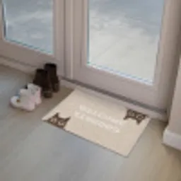 Cat - Beige - Welcome - Goodbye Deurmat klein -sfeer3