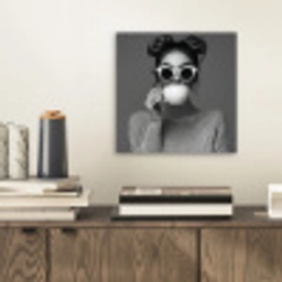 Vrouw - Koffie - Zwart - Wit aluminium wit klein -sfeer1