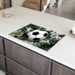 Voetbal - Verf - Spetters - Groen Inductie beschermer vinyl 3mm klein -sfeer8