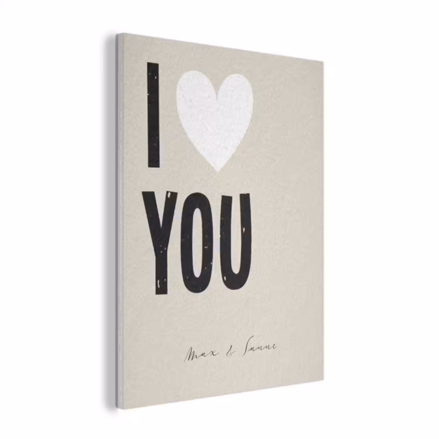 Akoestisch schilderij - I Love You