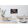 Kersttruck - Sneeuwbos - Rood Muursticker klein -eettafel