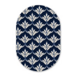 Modern - Ontwerp - Blauw Wandcirkel Ovaal Forex klein 630 -3d