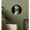 Kok - Rood - Kip Wandcirkel behangsticker klein -sfeer2