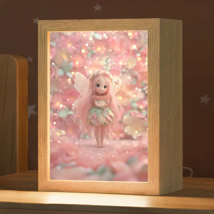 Fee - Bloemen - Roze Light Box met kabel klein -zzz_3d_website
