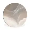 Golvende lijnen - Luchtstromen - Harmonieus Wandcirkel aluminium klein -3d