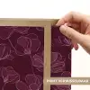 Bloemen - Patroon - Bordeauxrood Light Box met batterij (Wandlamp) middel 907 -USP_websiteprintNL