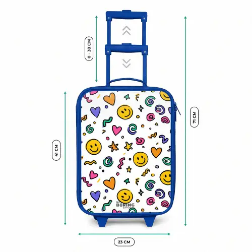 Smiley - Hartje - Ster Kinderkoffer - Blauw klein -productfoto_formaten